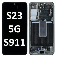 Samsung Galaxy SM-S911 S23 5G OLED and Touch screen with frame (Original Service Pack) [GREEN] GH82-30480C/30481C/31001C